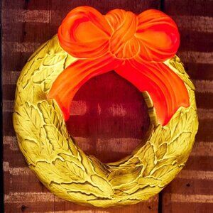 John Derian for Target 16" Wreath with Bow  Blow Mold NWT
